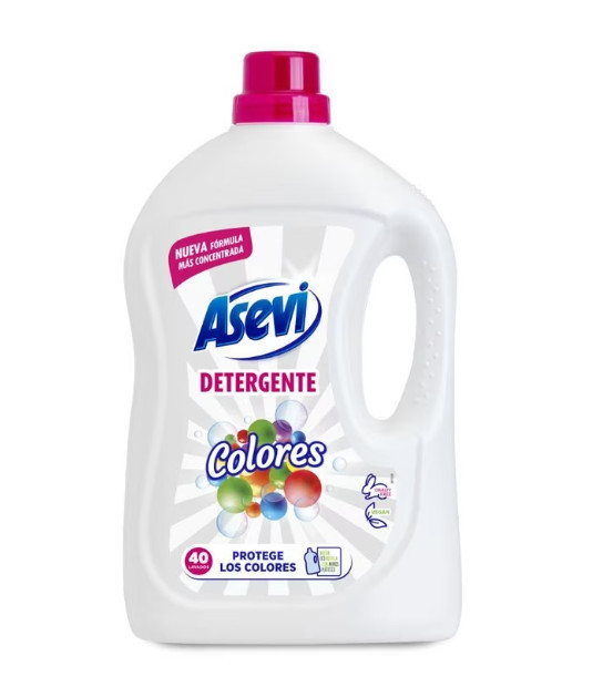 Detergent lichid pentru rufe Asevi, Colorate, 40 Spalari, 2.3 l