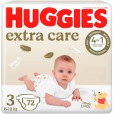 Scutece Huggies extra care 3, 6-10 kg, 72 buc