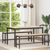 vidaXL Masă de dining natural 140 x 80 x 75 cm Lemn de pin masiv 892789