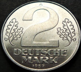 Cumpara ieftin Moneda 2 MARCI / MARK- RD GERMANA, anul 1957 *cod 5309 = RARA in stare excelenta, Europa, Aluminiu