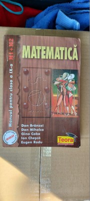 MATEMATICA CLASA A IX A BRANZEI ,CABA ,CHESCA ,RADU . TEORA foto