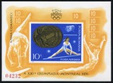 1976 , Lp 925 , Medalii Olimpice , J.O. de Vara Montreal , Nadia , colita nedantelata - MNH, Nestampilat