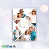 Tablou cadou personalizat cu 4 fotografii si textul &quot;Te iubesc! p&acirc;nă la CER și &Icirc;NAPOI! &quot;