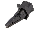 Bornă crocodil 20A 1kVDC neagră pentru cablu max. 25mm