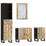 Cumpara ieftin Set mobilier de baie, 4 piese, lemn masiv recuperat
