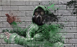Fototapet de perete autoadeziv si lavabil Grafiti cu masca, 250 x 200 cm