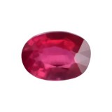 Rubin Natural Roz-Rosu Oval 1.45ct, 7mm, Mozambic, Insertie Sticla