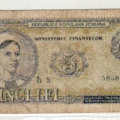 Romania 1952 5 lei h8 - 565008 - 1 cifra