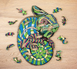 Puzzle din lemn, CHAMELEON, 111 piese @ EWA EduKinder World