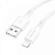 Cablu Date si Incarcare USB-A - Lightning Borofone BX80 Succeed, 18W, 1m, Alb foto