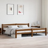 VidaXL Cadru de pat, maro miere, 200x200 cm, lemn masiv de pin