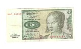 Bancnota Germania 5 mark/marci 2 ianuarie 1970, stare buna