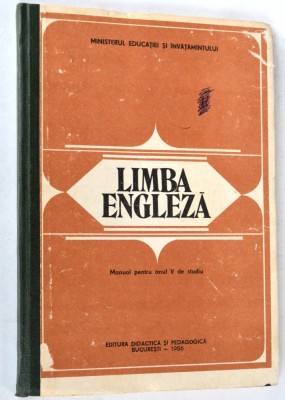 Limba Engleza - Manual pentru anul V 1986 foto