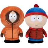 Set 2 jucarii din plus Stan Marsh, 18 cm si Kenny McCormick, 17 cm, South Park, Play By Play