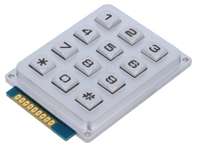 Tastatură Metalică cu LED, 12 Butoane