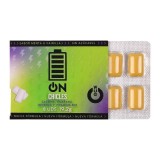 Gumă de mestecat WUG On, pentru energie, poate ajuta la reducerea oboselii, cu cafeină, vitamina B12, aromă de mentă și vanilie, 8 buc