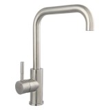 Baterie bucatarie, Ferro Coretto Square BCX4, stativa, monocomanda, inox, finisaj inox