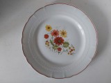 Farfurie portelan Iris Cluj Romania, anii 80, 25cm diametru, vintage