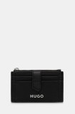 HUGO card-holder femei, culoarea negru, 50541705