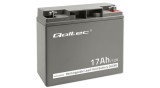 Baterie Qoltec AGM | 12V | 17Ah | max. 255A