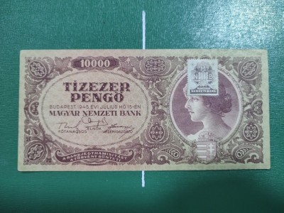 UNGARIA 10.000 PENGO 1945 EXCELENTA foto