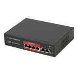 Switch PoE PNI SWPOE42, 4 Porturi PoE 100Mbps, 2 Uplink, 65W, AI Extend 250m, Protectie 4kV