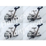 Set 4 Mulinete FL FAST 6000 10 rulmenti pentru crap cu tambur LongCast
