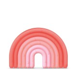 Inel de dentitie din silicon Curcubeu, roz, Suavinex