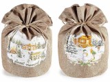Set 2 saculeti cadouri Craciun iuta multicolora &Oslash;23cmx30H