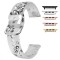 Curea silicon, compatibila Apple Watch 9|8|7|6|5|4|3|2|1 Series, 41mm|40mm|38mm, Quick Release, Transparent Flower
