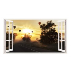 Sticker decorativ, Fereastra 3D Rasarit, 85 cm, 171STK