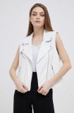 Dkny vesta femei, culoarea alb, de tranzitie