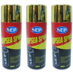 3 x Vopsea spray, Sep chrome, bronz auriu, 400 ml