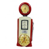 Ceas Retro cu Termometru &ndash; Design Pompă de Benzină Vintage (USA) Wz3840