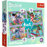 Puzzle 4 in 1 - Lilo &amp; Stitch - Ziua fermecata | Trefl