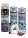 Kit complet reparatie si vopsire jante culoare Argintiu Metalizat, V2 AVX-KVJ-AGV2