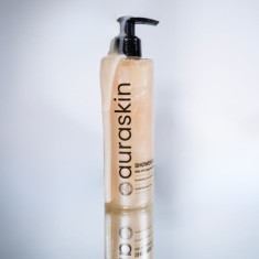 AuraSkin Gel de dus, corp &amp; par, 2 in 1, cu boabe de cafea transformate, pentru toate tipurile de piele, 250 ml