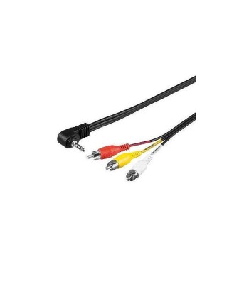 Cablu Jack 3.5 mm 4 pini la 3x RCA 1.5m Goobay foto