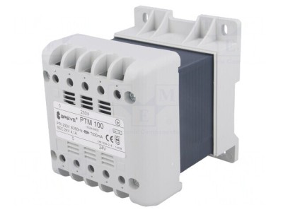 Transformator alimentare 100VA 230V AC 24V DIN șină foto