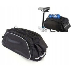 Geanta bicicleta, 1 compartiment spatios, 15L, 3 buzunare, maner, banda reflectorizanta