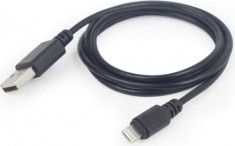 CABLU alimentare si date GEMBIRD, pt. smartphone, USB 2.0 (T) la Lightning (T), 2m, negru, &quot;CC-USB2-AMLM-2M&quot; (timbru verde 0.08 lei)