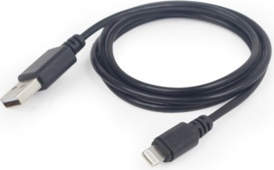 CABLU alimentare si date GEMBIRD, pt. smartphone, USB 2.0 (T) la Lightning (T), 2m, negru, &amp;quot;CC-USB2-AMLM-2M&amp;quot; (timbru verde 0.08 lei) foto