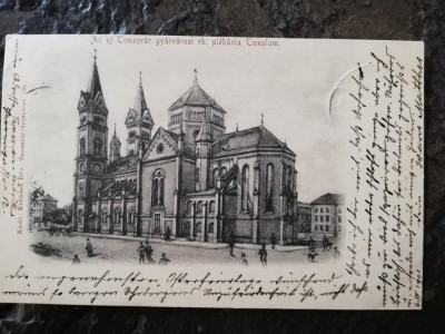 Carte postala clasica Timisoara, circ. Timisoara-Brasov 1901, pperfecta foto