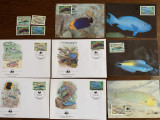 Grenada - pesti - serie 4 timbre MNH, 4 FDC, 4 maxime, fauna wwf