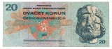 Cehoslovacia 20 Korun Coroane 1970 P-92 Seria 026813