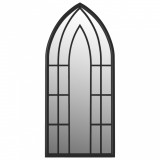 Oglindă,negru, 70x30 cm,fier, pentru utilizare &icirc;n interior