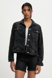 Answear Lab geaca jeans culoarea negru, de tranzitie