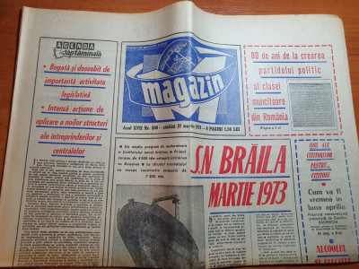 magazin 31 martie 1973-art.si foto satierul naval braila,art. rapid bucuresti foto