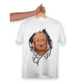 Tricou personalizat dama &quot;GOLDENDOODLE&quot;, Alb, Marime S