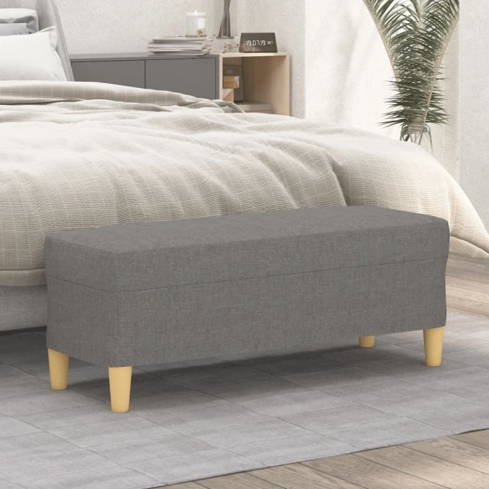 vidaXL Bancă, gri &icirc;nchis, 100x35x41 cm, textil 349376